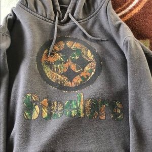 Grey Steelers camo hoodie